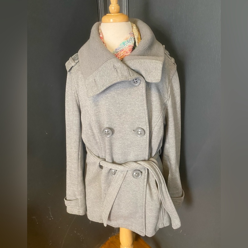 Gray Size Large Sweatshirt Coat